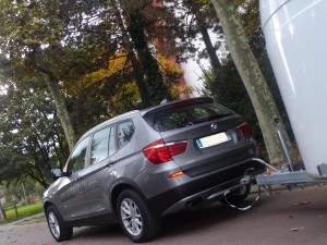 BMW X3 et une remorque pour Permis B96/BE Remond auto-école